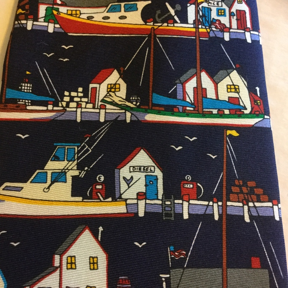 “DOCKSIDE” by Alynn 56” Boat ship sailboat village dock fishing - Picture 6 of 7